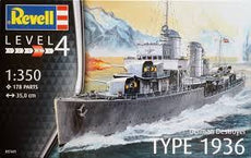 Revell 1/350 Type 1936 German Destroyer