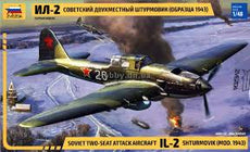 Zvezda-1/48 Soviet Two-Seat Attack Aircraft IL-2 SHTURMOVIK (MOD. 1943)