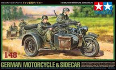 Tamiya -1/48 German Motorcycle & Sidecar