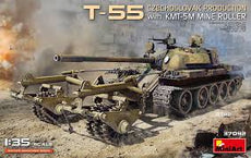 MiniArt- 1/35 T-55 Czechoslovak Production with KMT-5M Mine Roller