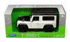 Welly 1/24 Land Rover Defender with roof rack and snorkel Cream