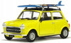 Welly 1/24 Mini Cooper 1300 with surfboard Yellow