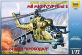 Zvezda-1/72 Soviet Attack Helicopter MI-24V/VP HindE