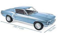 Norev 1/12 Ford Mustang Fastback GT 1968 (Light Blue Metallic)