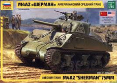 Zvezda-1/35 Medium Tank M4A2 "Sherman" 75MM