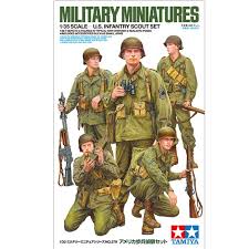 Tamiya -1/35 Military Miniatures U.S. Infantry Scout Set