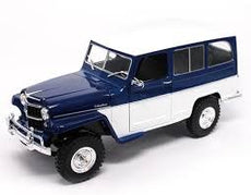 Lucky - 1/18 1955 Willy's Jeep Station Wagon (Blue/White)