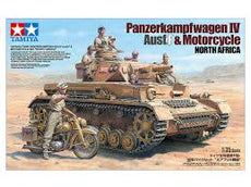Tamiya -1/35 Panzerkampfwagen IV Ausf. F & Motorcycle (North Africa) (Copy)