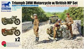 Bronco 1/35 Triumph 3HW Motorcycle w/British MP Set