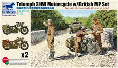 Bronco 1/35 Triumph 3HW Motorcycle w/British MP Set