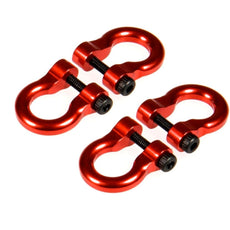 HOBBY DETAILS –4 Pcs Aluminum Tow Shackle for 1/10 Scale TRX-4 Crawler Car (Red)