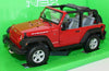 Welly 1/24 Jeep Wrangler Rubicon with open roof 2007 Red