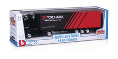 Burago 1/43 Scale #18 31460 Mercedes Actros Gigaspace Hauler Trailer - Yokohama