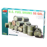 MiniArt 49001 U.S. Fuel Drums 55 GAL scale 1/48