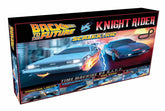Scalextric 1980s TV Back to the Future vs Knight Rider Mains Powered Slot Car Racing Set