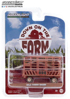 1/64 Weathered Bale Throw Wagon, Down On The Farm Series 4