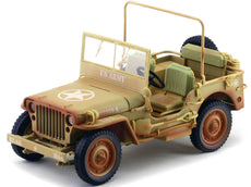 1/18 Jeep Wrangler Willys Casablanca Desert Sand Dirty Loo