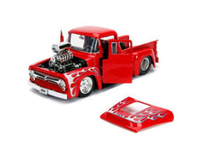 1/24 1956 Ford F-100 pick-up, glossy red with flames