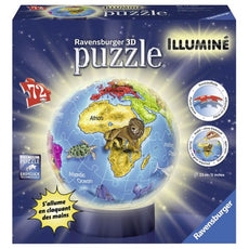 72 piece Illuminated Globe 3D Puzzle