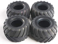 1/12 Front/Rear Tires (4): Lunchbox, Pumpkin