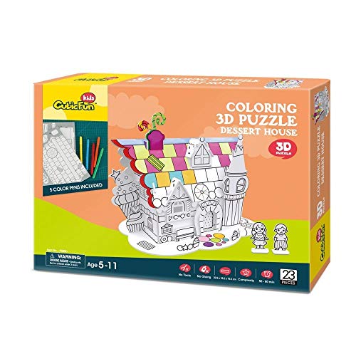 Cubic Fun Dessert House 23 Piece With 5 Pens 3D Puzzle