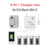 6 in 1 Intelligent Multi Charger for DJI Mavic Mini 1/2 Drone Battery Charging Hub