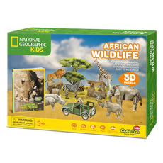 Cubic Fun National Geographic African Wildlife 3D Puzzle - 69 Pieces-