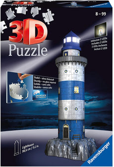 216 pc Lighthouse Night Edition 3D Jigsaw Puzzle