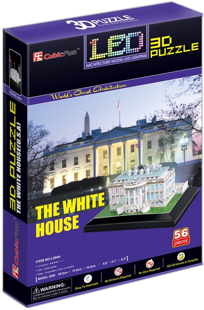 CubicFun White House Washingon USA 3D LED Puzzle