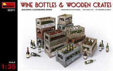 1/35 Wine Bottles & Wooden Crates