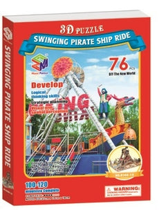 Swinging Pirate Ship Ride Magic-Puzzle 3D Puzzle 76 Pieces