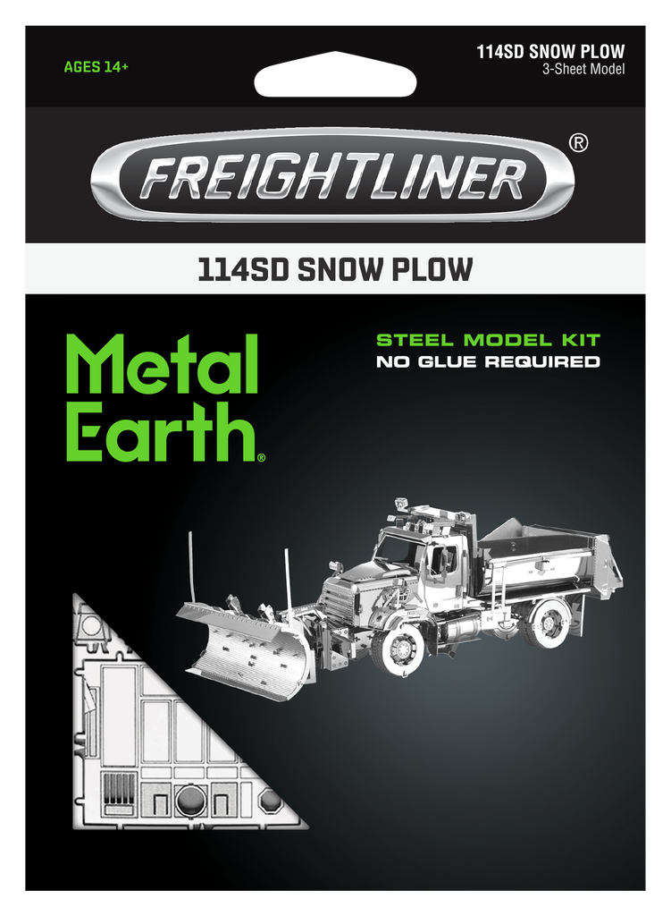 Metal Earth 3D Metal Model Kit Freightliner 114SD Snow Plow Metal Earth 3D Metal Model Kit Freightliner 114SD Snow Plow
