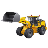 1/24 Huina 1567 Remote Control Bulldozer 9-channels 2.4GHz RC Engineering Truck Toy RC Loader Truck with Light