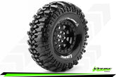 Louise RC - CR-CHAMP - 1-10 Crawler Tire Set - Mounted - Super Soft - Black 1.9 Wheels - Hex 12mm - L-T3231VB