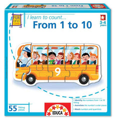 EDUCA - I Learn: From 1 to 10 - 55pc Jigsaw Puzzle