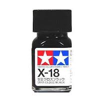 X-18 Semi Gloss Black Enamel Paint