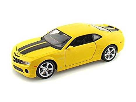 1/242010 CHEVY CAMARO SS BLACK/YELLOW STRIPES MUSCLE
