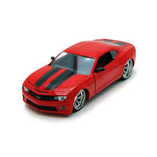 1/24 2010 CHEVY CAMAROSS SS RED/WHITE STRIPES BIGTIME MUSCLE