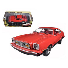 Greenlight - 1/18 1976 Ford Mustang II Mach 1 - Red with Black stripes