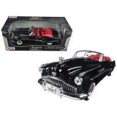 MotorMax - 1/18 1949 Buick Roadmaster - Black with Red interior