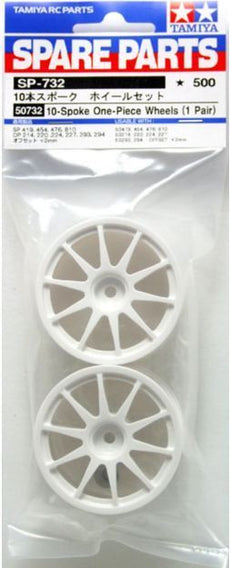 Tamiya 50732 1/10 RC Car 26mm 10-Spokes One Piece Wheels (2pcs)