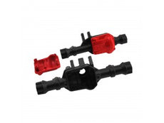 Alloy Front and Rear Axle Housing Black with Red Cover for TRX-4